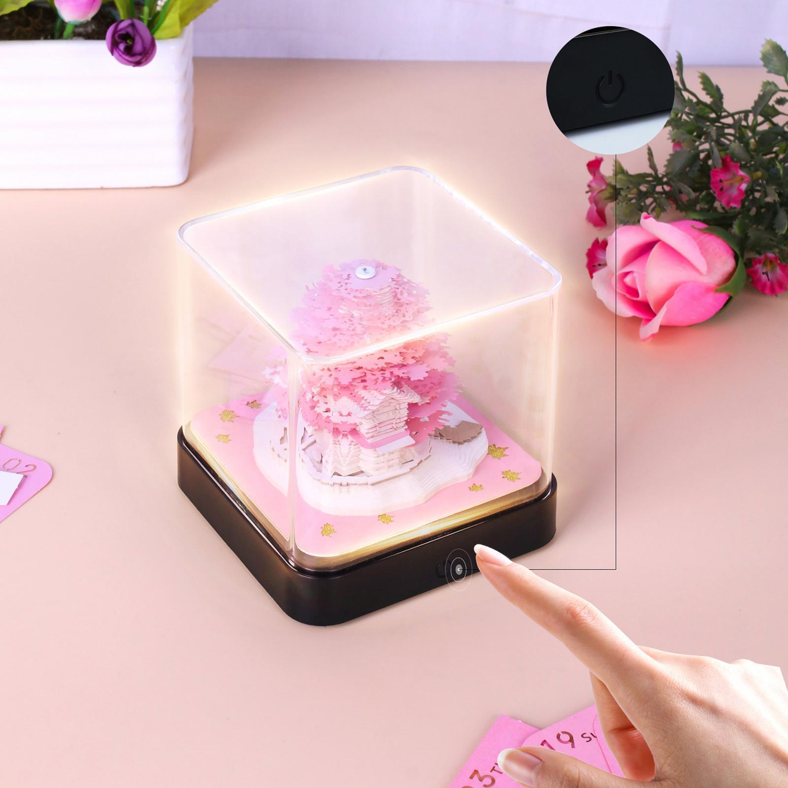 Memo Pad DIY Paper Carving Art Craft 3D Memo Pad with Light