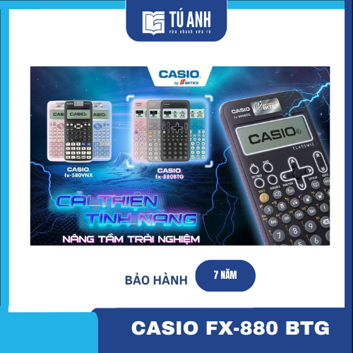 Máy Tính CASIO FX-880 BTG ( Lựa Chọn Màu Sắc )