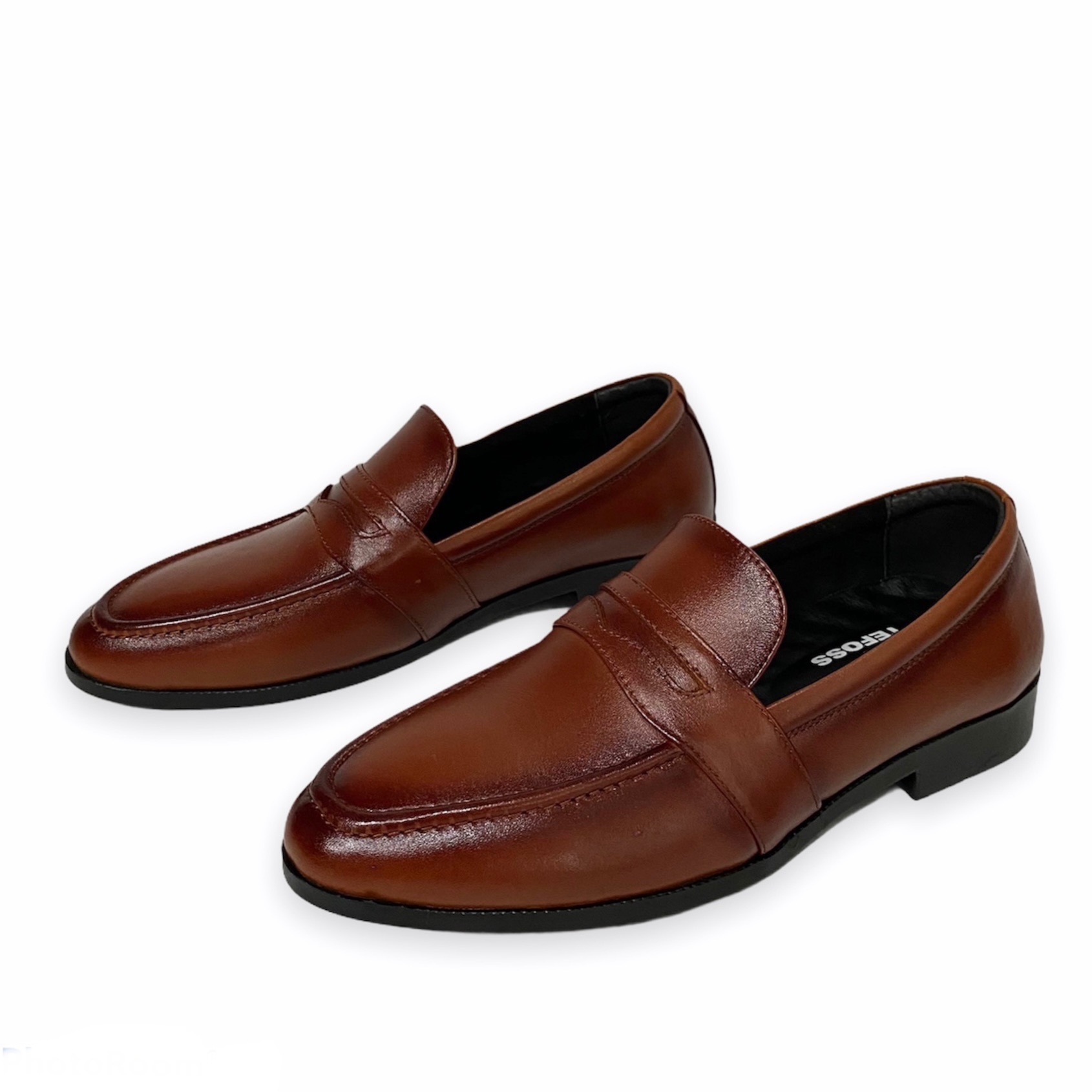 Giày lười nam da bò thật Loafer/Moca TEFOSS HT511 trơn đen và nâu sang trọng size 38-44