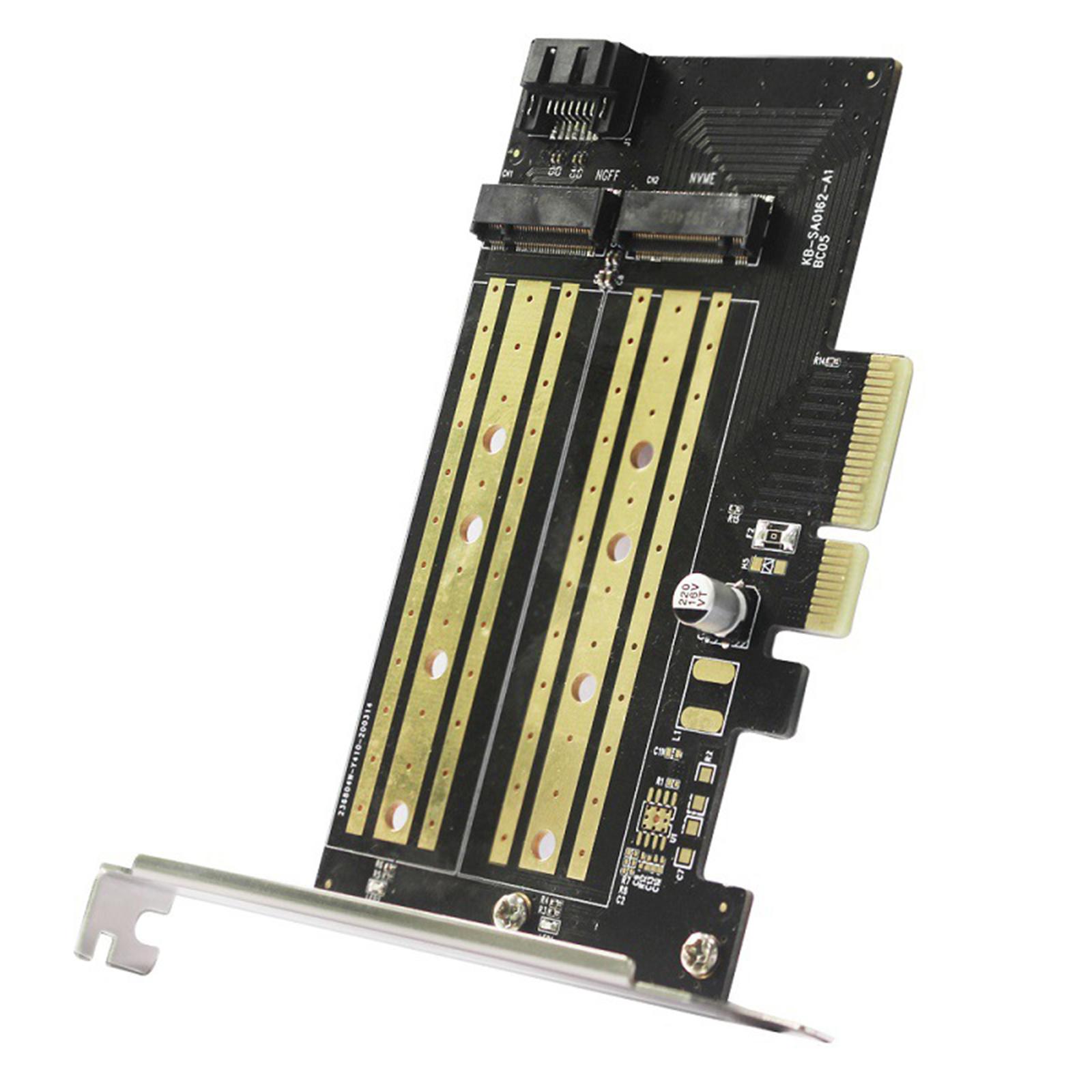 Durable PCIE to M2/M.2 Adapter 2280 2260 2242 for NVMe or SATA SSD Linux