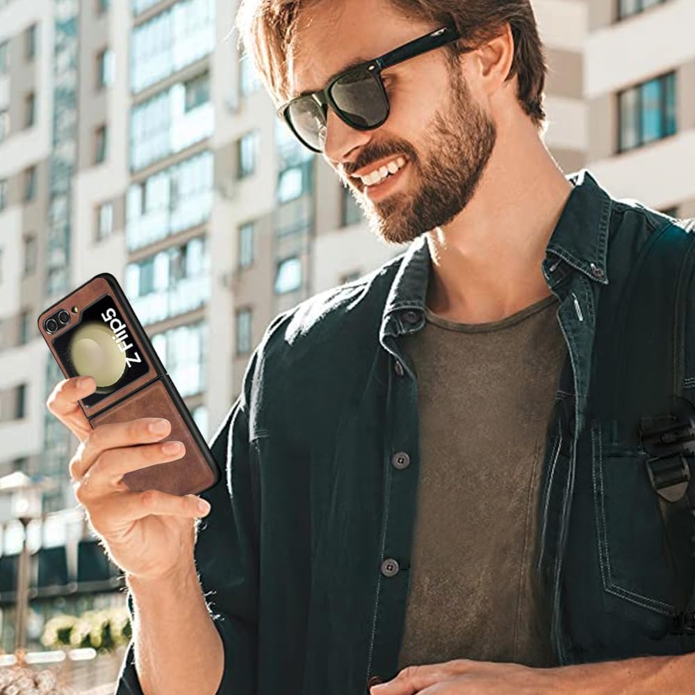 Ốp lưng cho SamSung Galaxy Z Flip 5 chính hãng X-level dạng mềm bằng da PU có sạc không dây, chống sốc chống bụi bẩn - hàng nhập khẩu