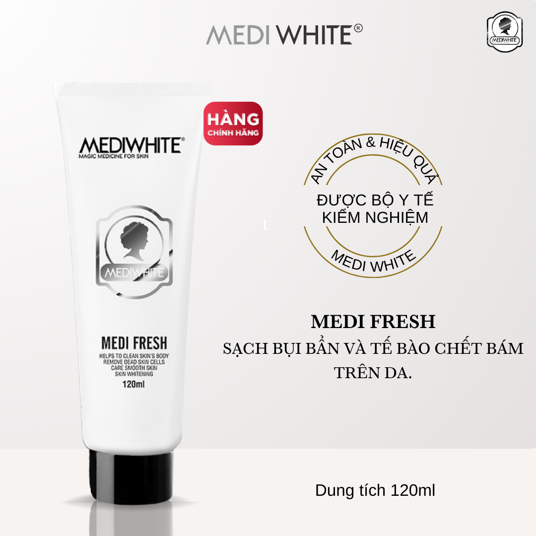 Kem Tẩy Tế Bào chết Medi White Dành Cho Da Nhờn Mụn Giúp Loại Bỏ Tế Bào Da Chết Làm Sáng Da