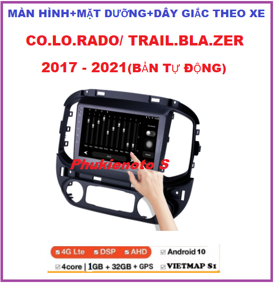 Bộ Màn Hình DVD ANDROI 9 inch Cho Xe CO-LO.RA-DO/TRAIL.B.LAZER bản tự động 2017-2021 Chạy sim4G-phát wifi ram1G-rom32G Tiếng Việt, điều khiển giọng nói,Tích Hợp GPS,vô lăng,Xem Camera,Kèm Mặt Dưỡng