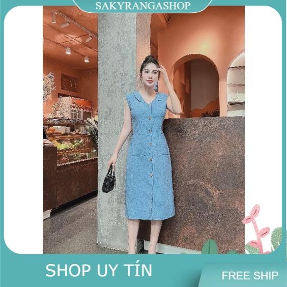ĐẦM SUÔNG PHỐI TÚI CỔ V BẺ