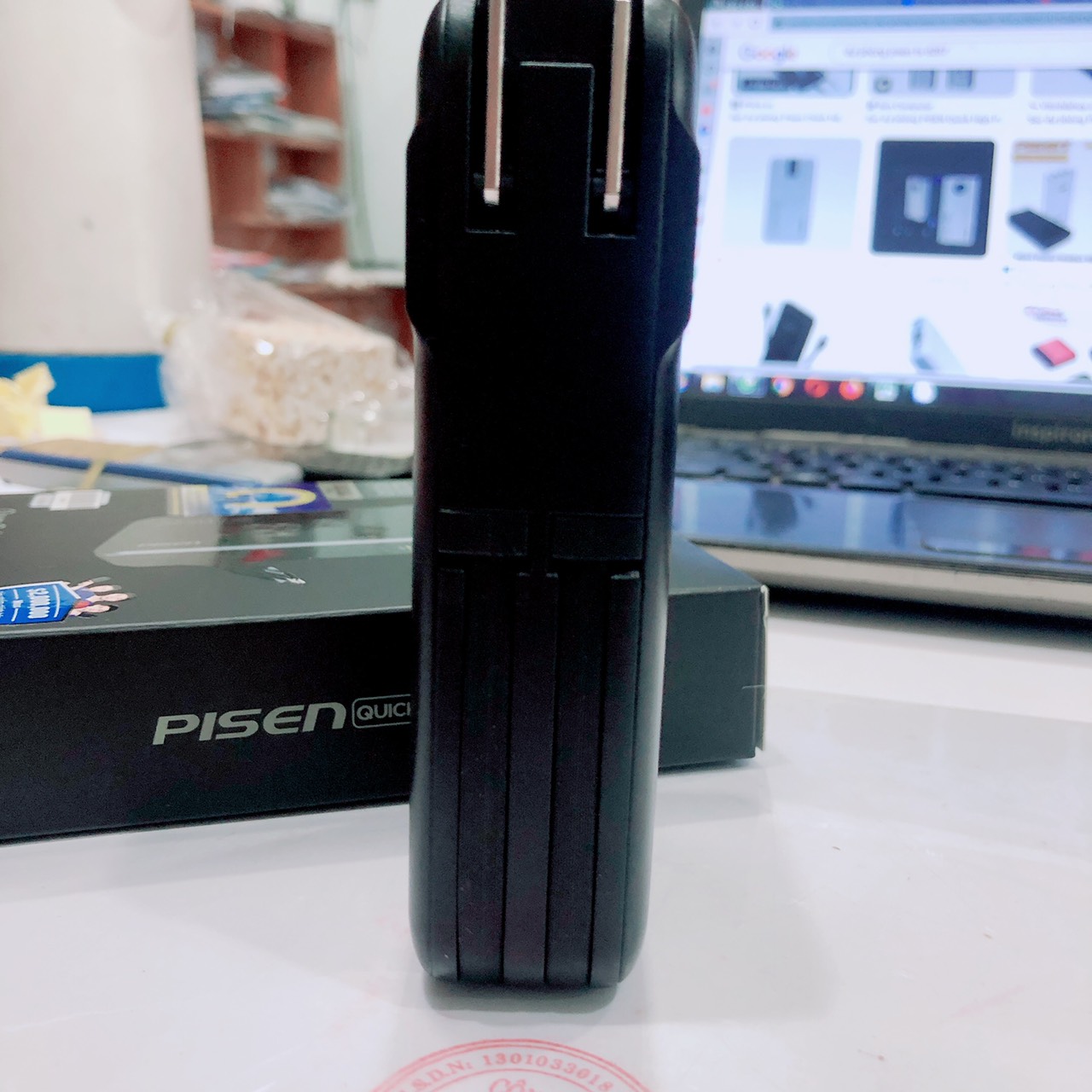 Sạc dự phòng PISEN QUICK High Power Box 10000mAh, 22.5W OWN kèm chân cắm, kèm cáp sạc, Hàng chính hãng