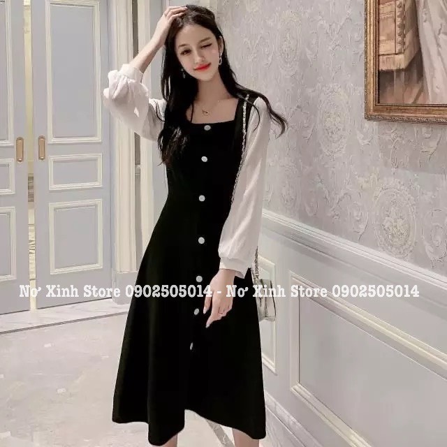 Đầm Hàn Quốc Công Sở Tay Dài Cao Cấp Size M-L-XL-XXL ( kèm ảnh thật