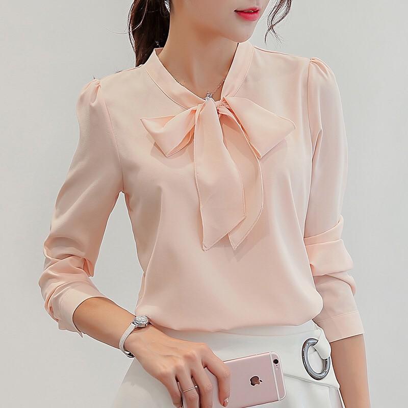 Áo kiểu nữ tay dài - thanh lịch