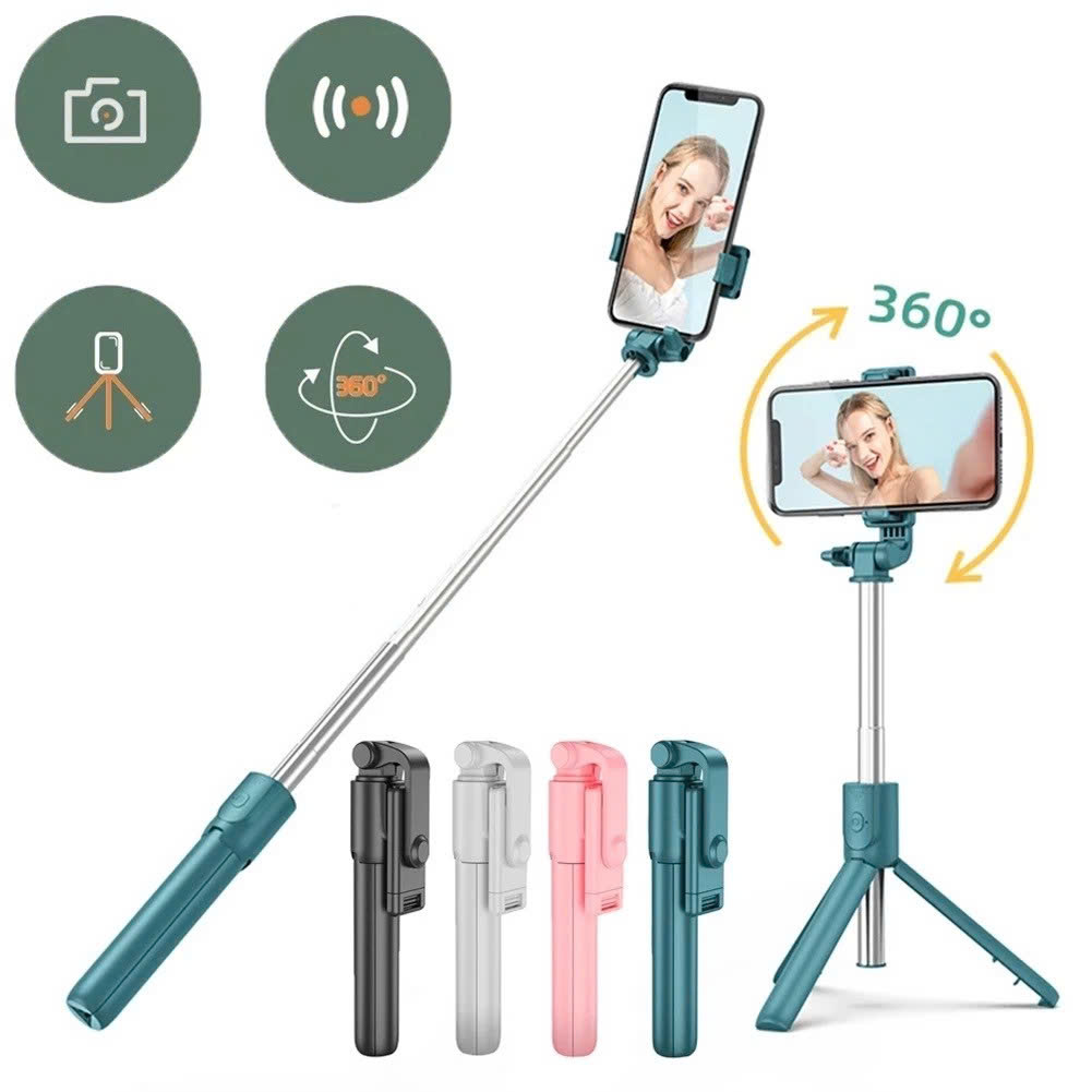 Tripod Gậy Selfie Có Đèn Trợ Sáng &amp; Remote – Gấp Gọn, Dễ Mang, Hỗ Trợ Quay Chụp Mọi Nơi