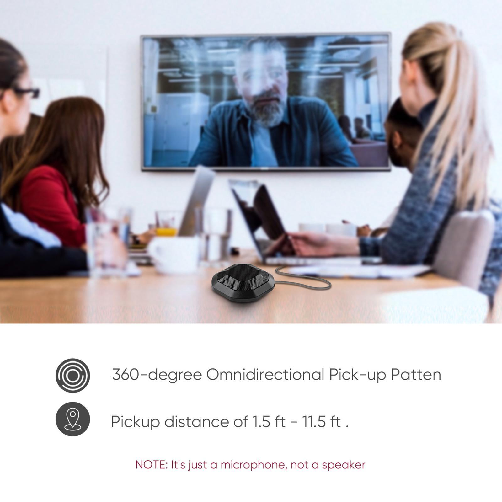 Wired USB2.0 Touch Mute Switch Built-in Microphone 360° Omnidirectional Stereo, Noise Reduction Plug and Play