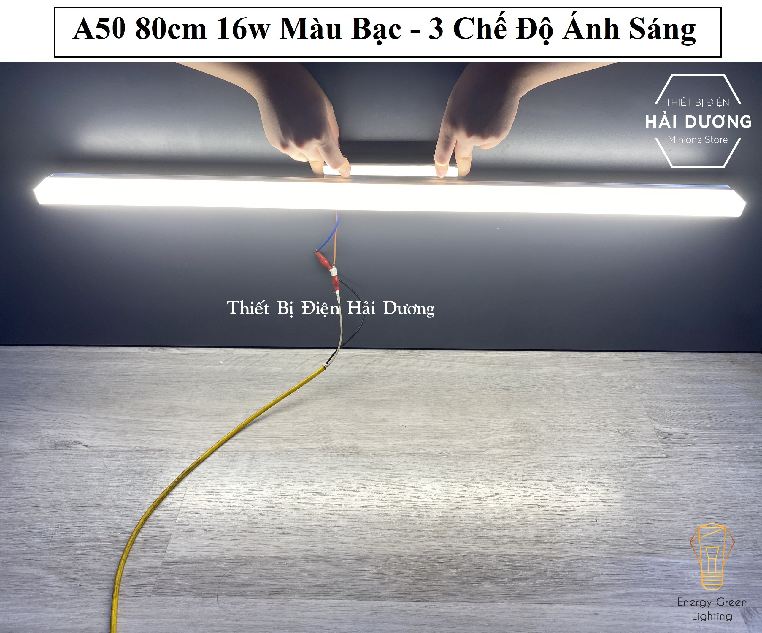 Đèn Soi Tranh- Đèn Rọi Gương Led Model A50 80cm 16w - 3 Chế Độ Ánh Sáng