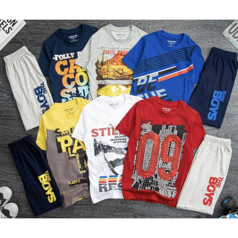 Bộ cotton vải xuất dư size đại cho bé