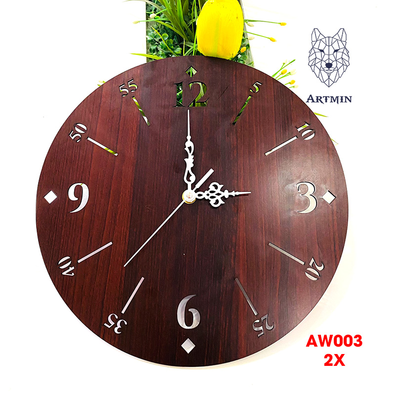AW003 - Đồng Hồ Gỗ Treo Tường – Décor Trang Trí Hiện Đại