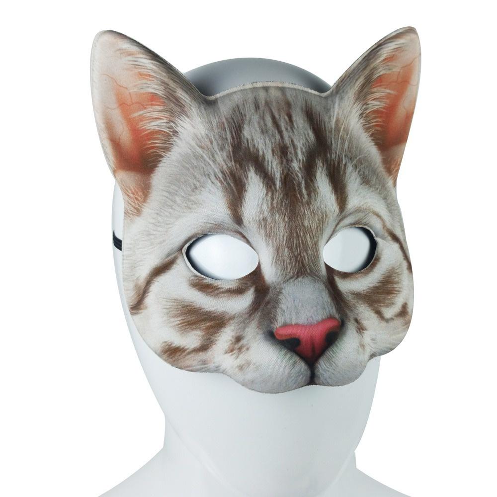 Mặt nạ mèo trung thu hot tik tok 3D hoá trang nửa mặt halloween