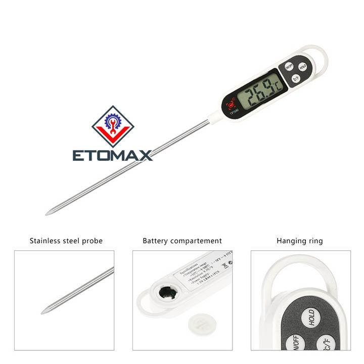 Que đo nhiệt độ TP300 hiển thị màn hình điện tử led LCD