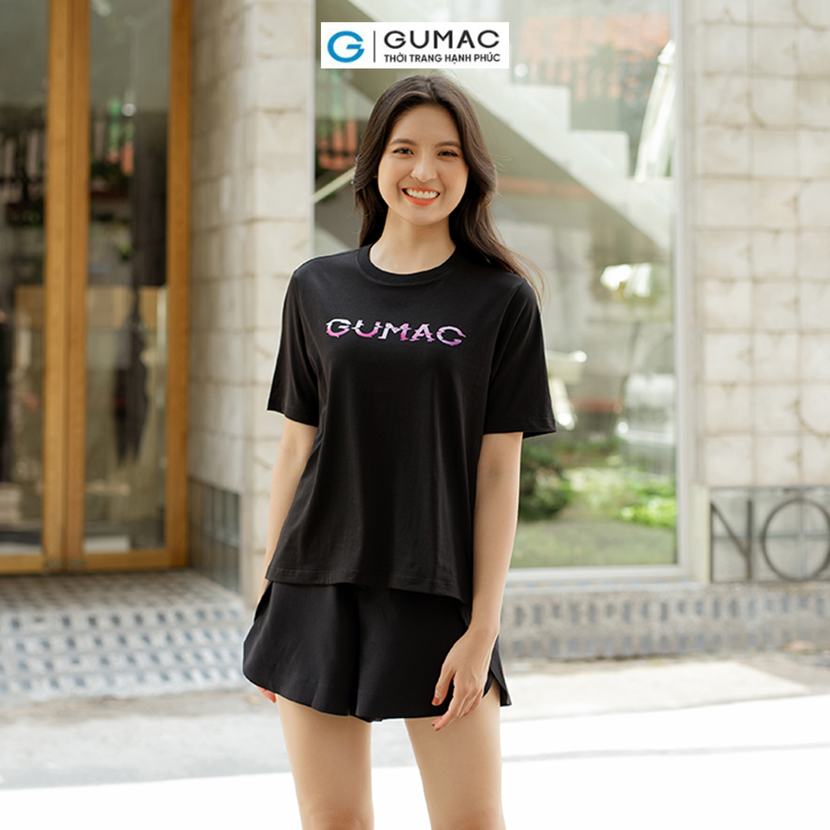 Áo thun nữ in Gumac trẻ trung năng động thời trang GUMAC ATD06067