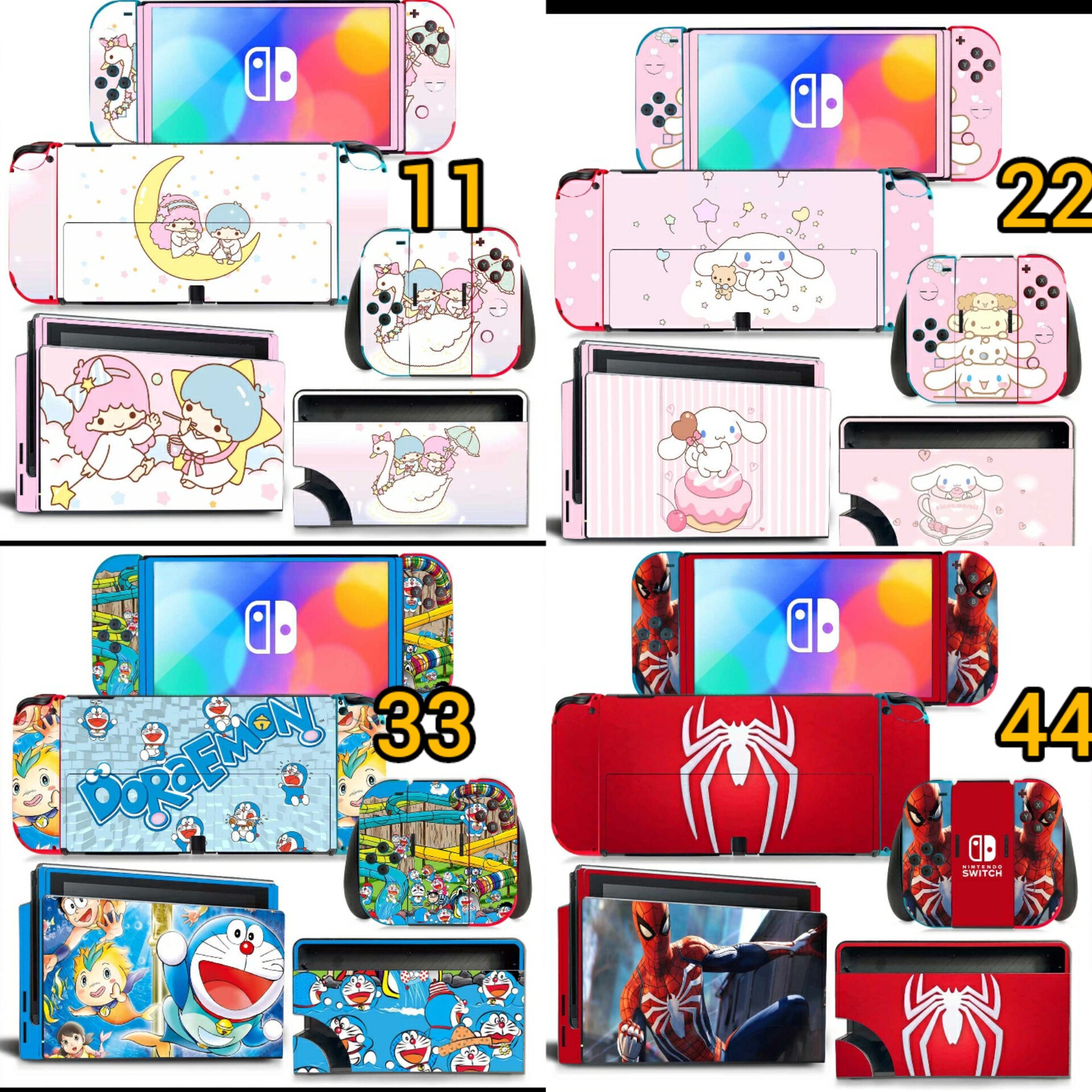 Tấm dán Skin dành cho nintendo switch oled dán decal full body Switch Oled