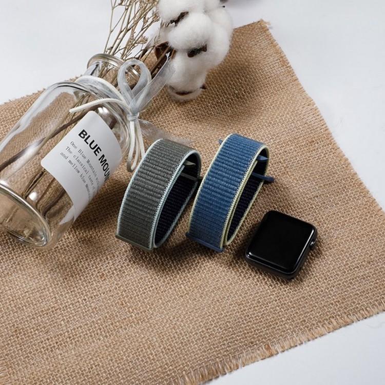 Dây vải dù Nylon dành cho Apple Watch series 1/2/3/4/5/6, đồng hồ T500, W26, HW12, HW22 Pro - Chống thấm nước - Size 38/40/42/44mm