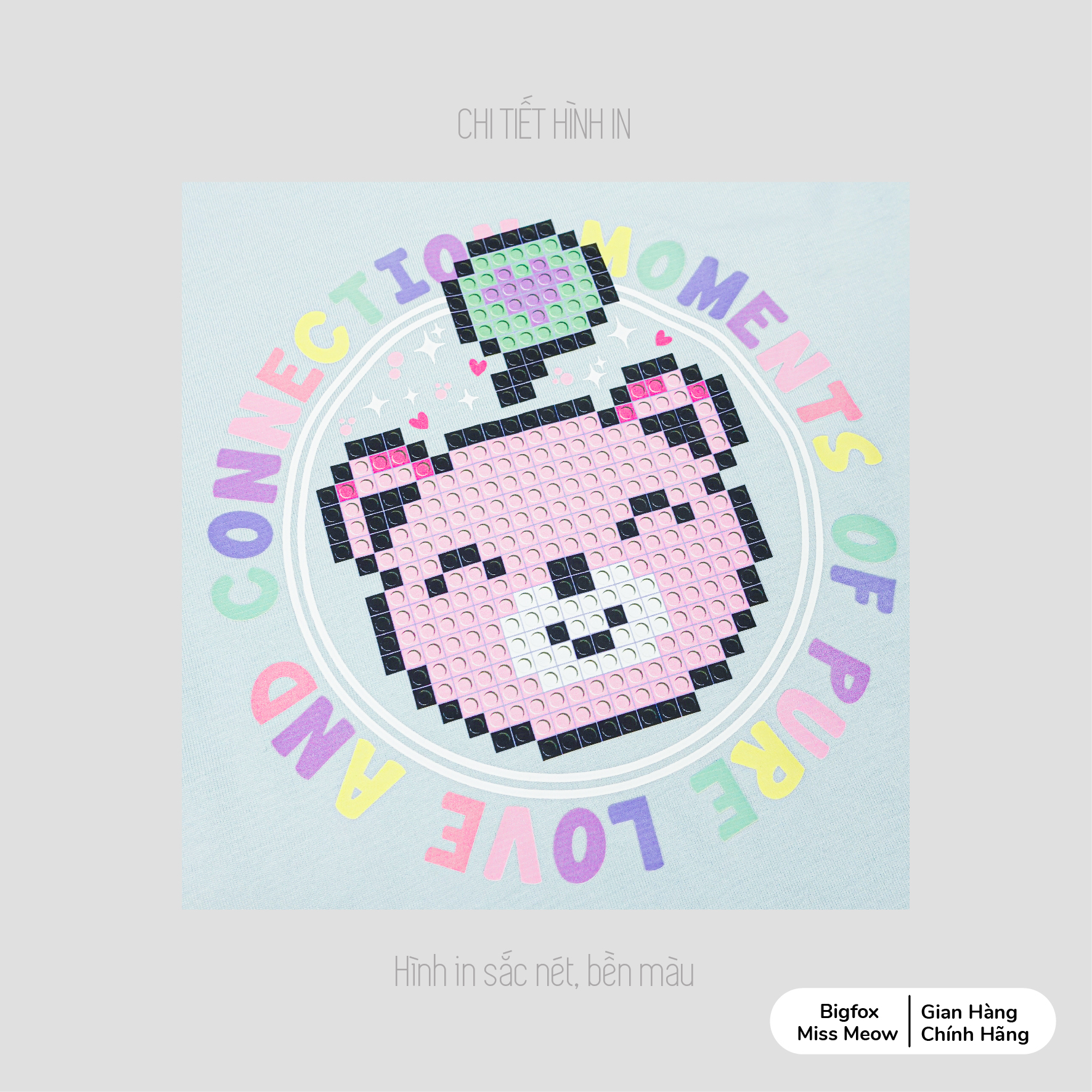 Bộ quần áo bé gái Bigfox Miss Meow mùa hè size đại vải cotton in gấu cỡ 3,6,9,11 tuổi 30kg 40kg