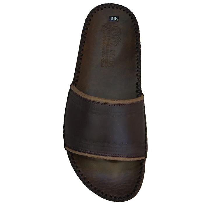 Dép Nam Quai Ngang HÀ NAM Da Bò Thật Cao Cấp DNA2074c