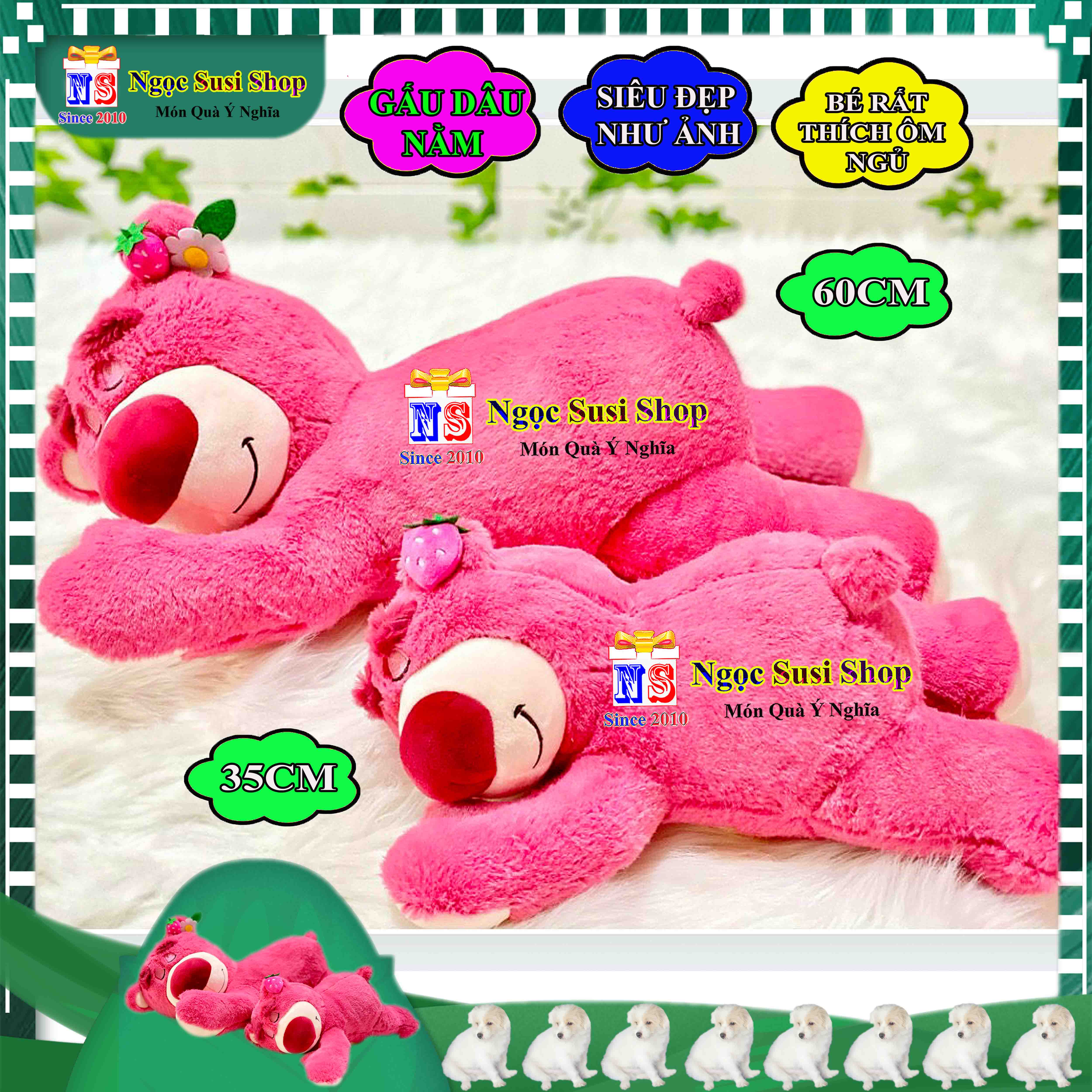 THÚ NHỒI BÔNG GẤU DÂU NẰM HỒNG CHO BÉ CẦM CHƠI ÔM NGỦ SIÊU DỄ THƯƠNG - GẤU BÔNG GẤU DÂU HÀNG CHUẨN CÓ CR