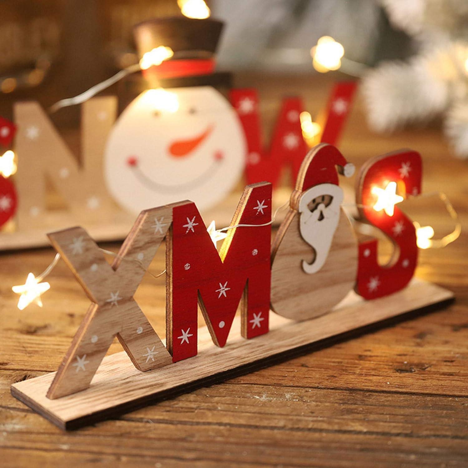 Trang trí Giáng sinh Bois, 3 chiếc trang trí Giáng sinh, Giáng sinh tuyết xmas thư trang trí bàn Giáng sinh cho nhà trang trí nhà lễ hội ngày lễ