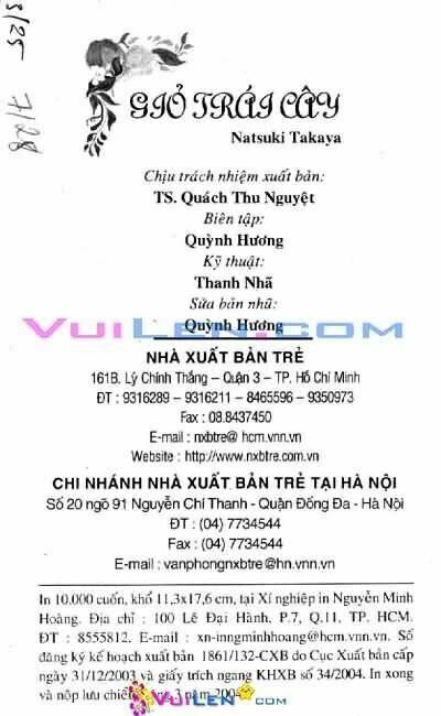 giỏ trái cây - fruit basket chapter 9 126