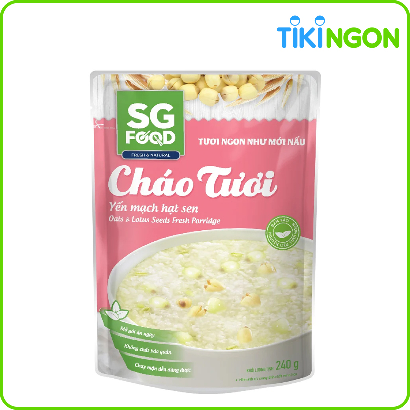 Cháo tươi SG Food yến mạch hạt sen 240g