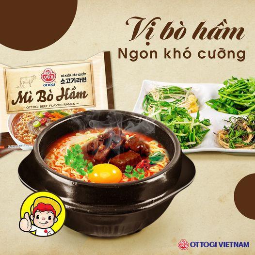 Combo 6 ly mì Bò Hầm cay Ottogi 62g