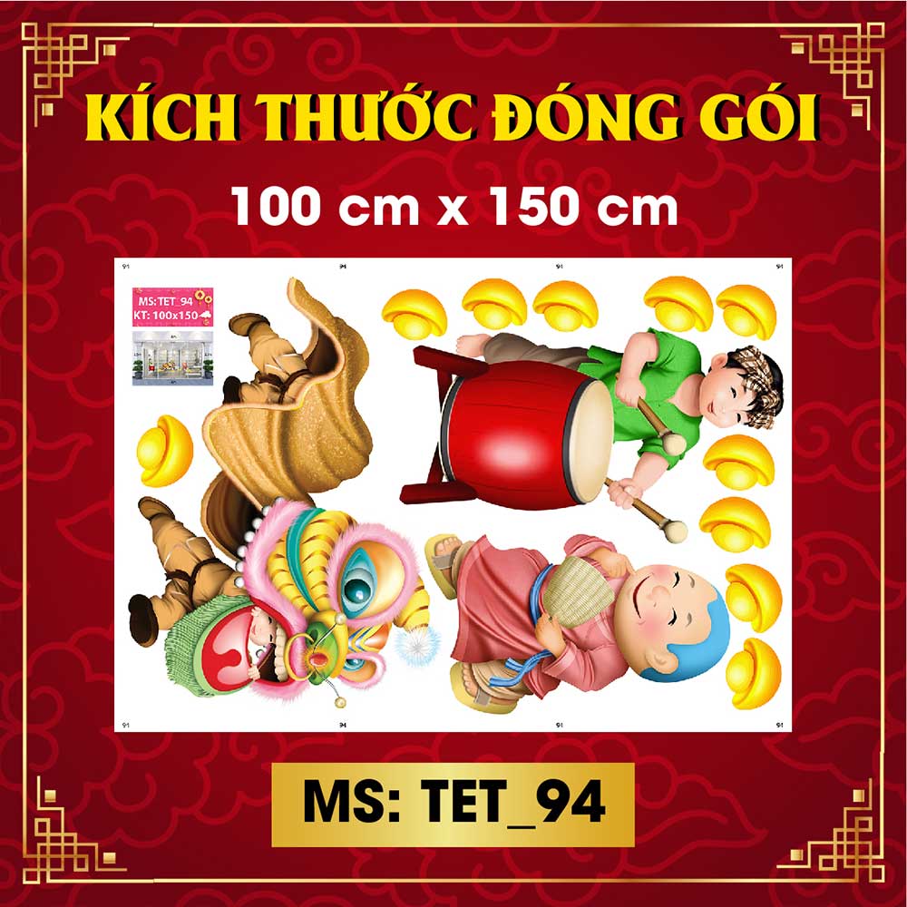 Decal trang trí tết combo số 22