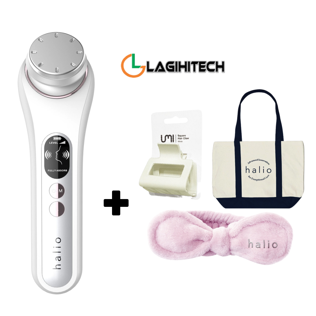 Máy Đẩy Tinh Chất Halio Ion Hot & Cool Beauty Device Nâng Cơ Mặt - Màu White