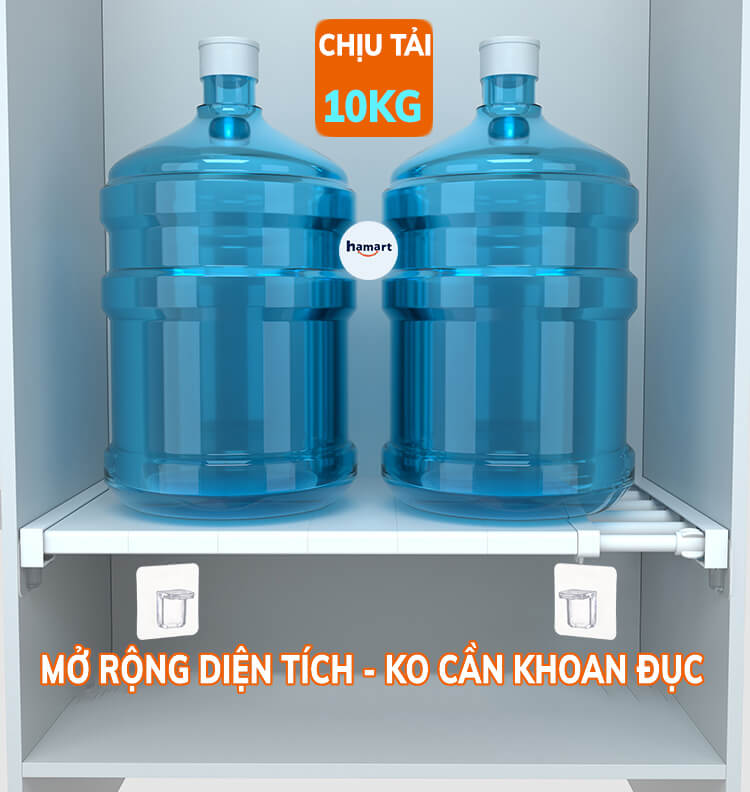 COMBO 2 Móc Đỡ Kệ Chữ L Dán Kê Giá Lót Sàn Hamart Siêu Dính Tường Tăng Diện Tích Lưu Trữ