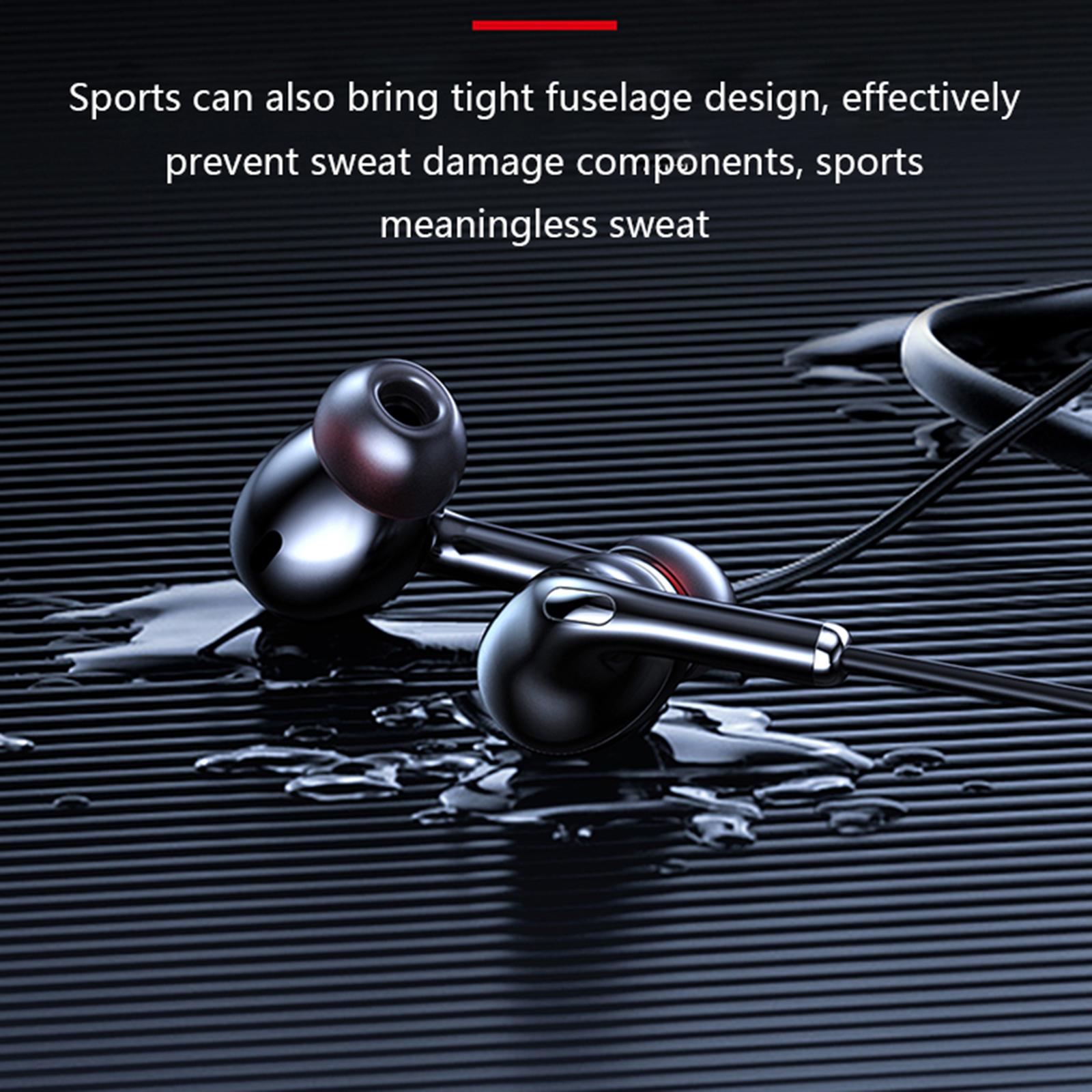Bluetooth Neckband Headphones Earbuds, Flexible Wireless Bluetooth Headphones with Mic Sports Earbuds for Running