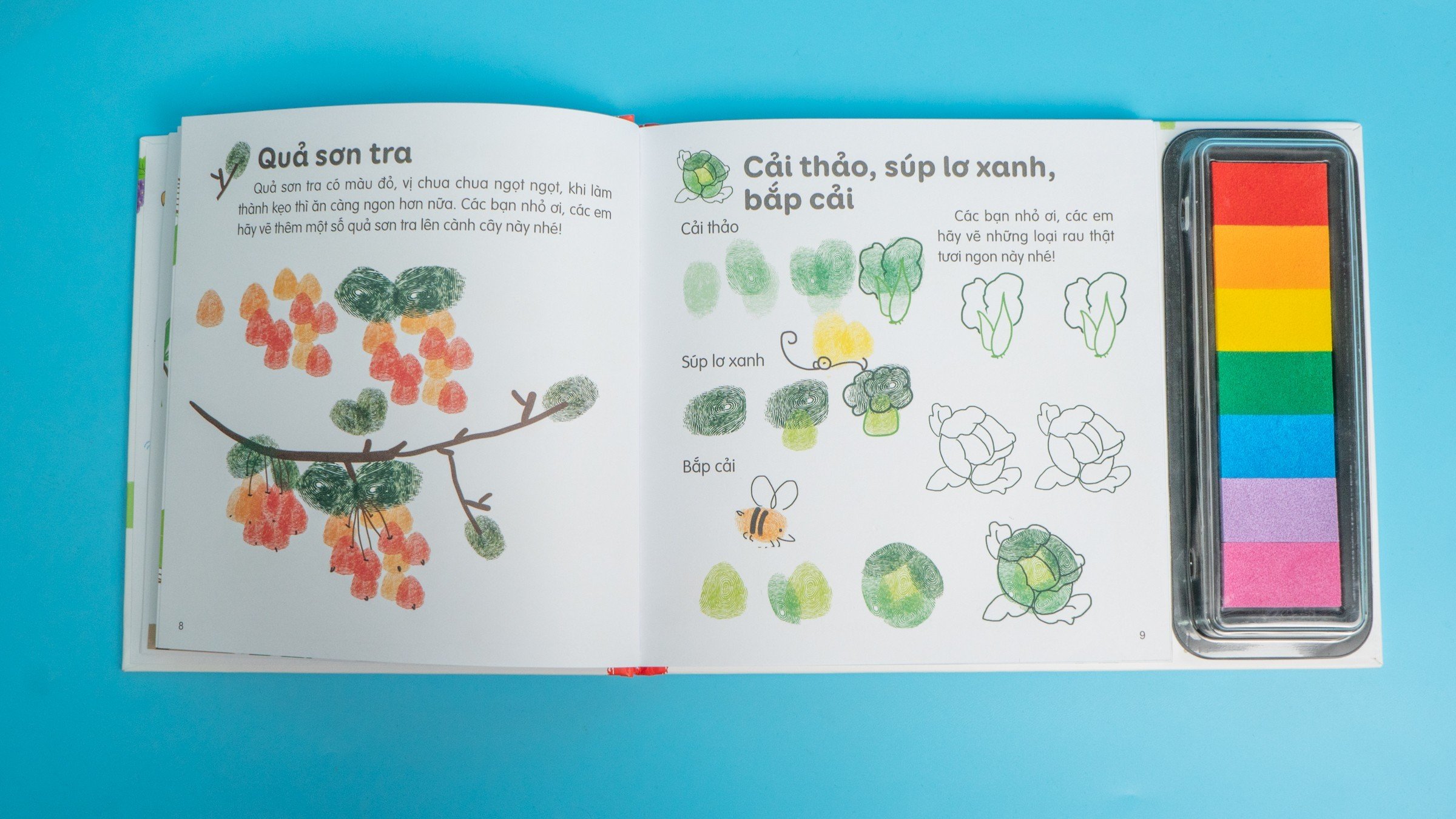 Sách - 100++ ý tưởng sáng tạo vẽ tranh bằng vân tay - Thực vật - Đinh Tị Books