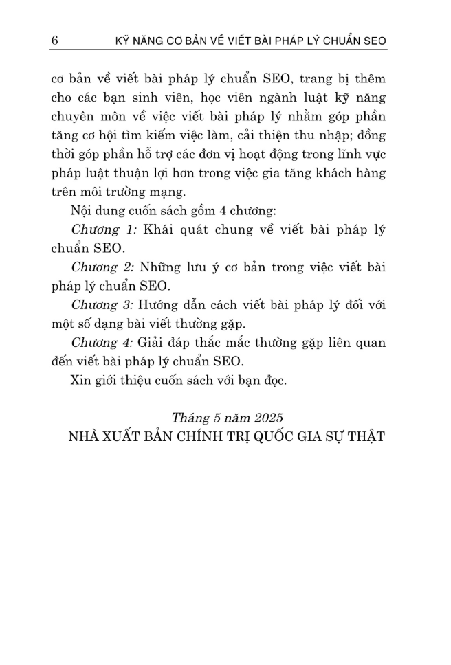 Sách - Kỹ Năng Cơ Bản Về Viết Bài Pháp Lý Chuẩn SEO