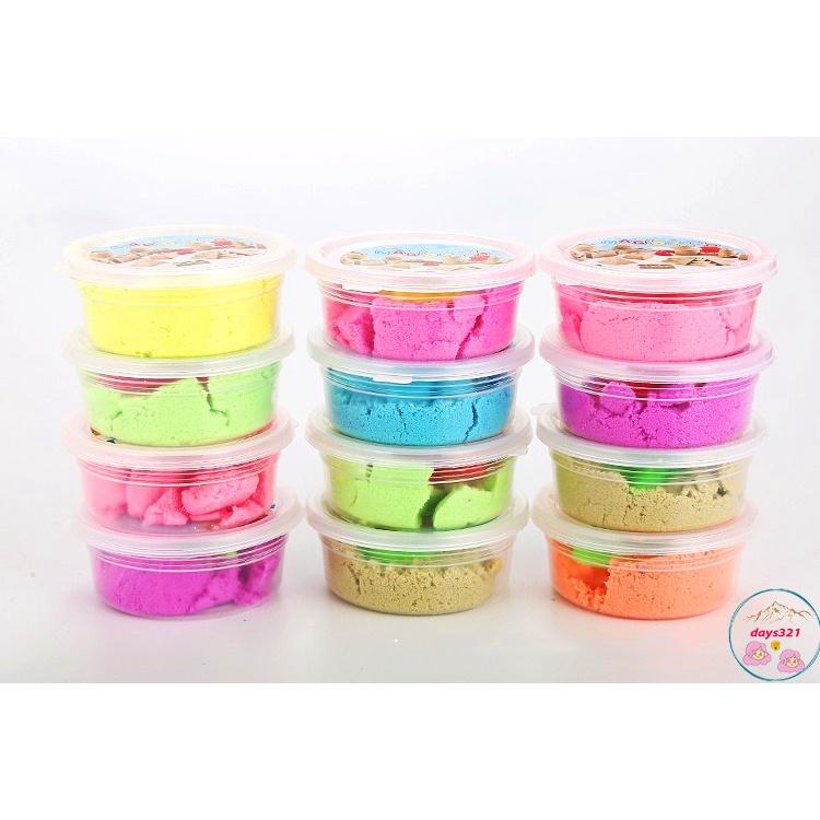 Hộp 12 hũ cát động lực nhiều màu cực đẹp kèm khuôn đồ chơi slam squishy
