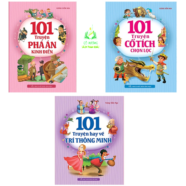 Sách- Combo 3 Cuốn 101 Truyện Cổ Tích Chọn Lọc + 101 Truyện Về Trí Thông Minh + 101 Truyện Phá Án Kinh Điển (ML)