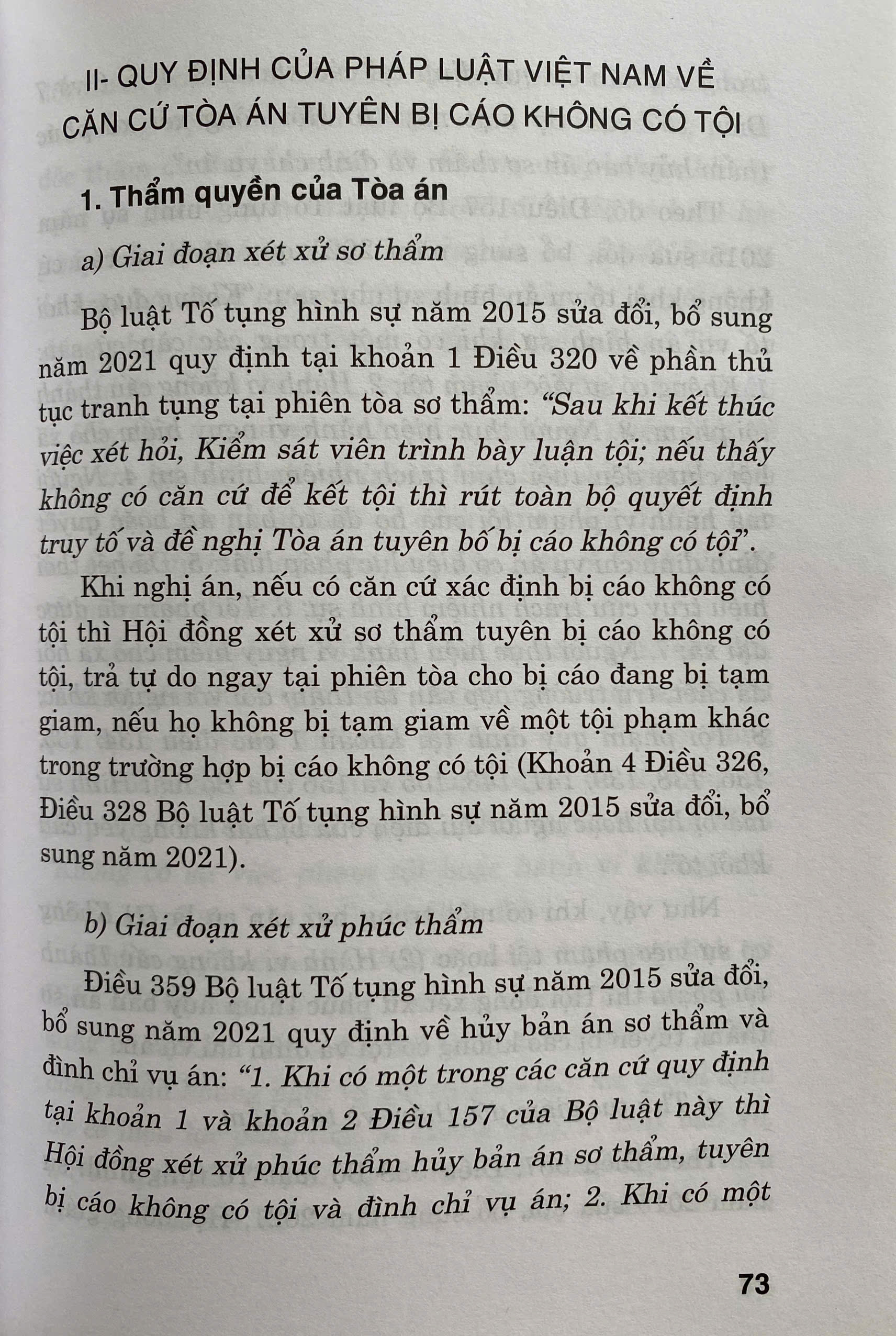 Toà Án Tuyên Bị Cáo Không Có Tội