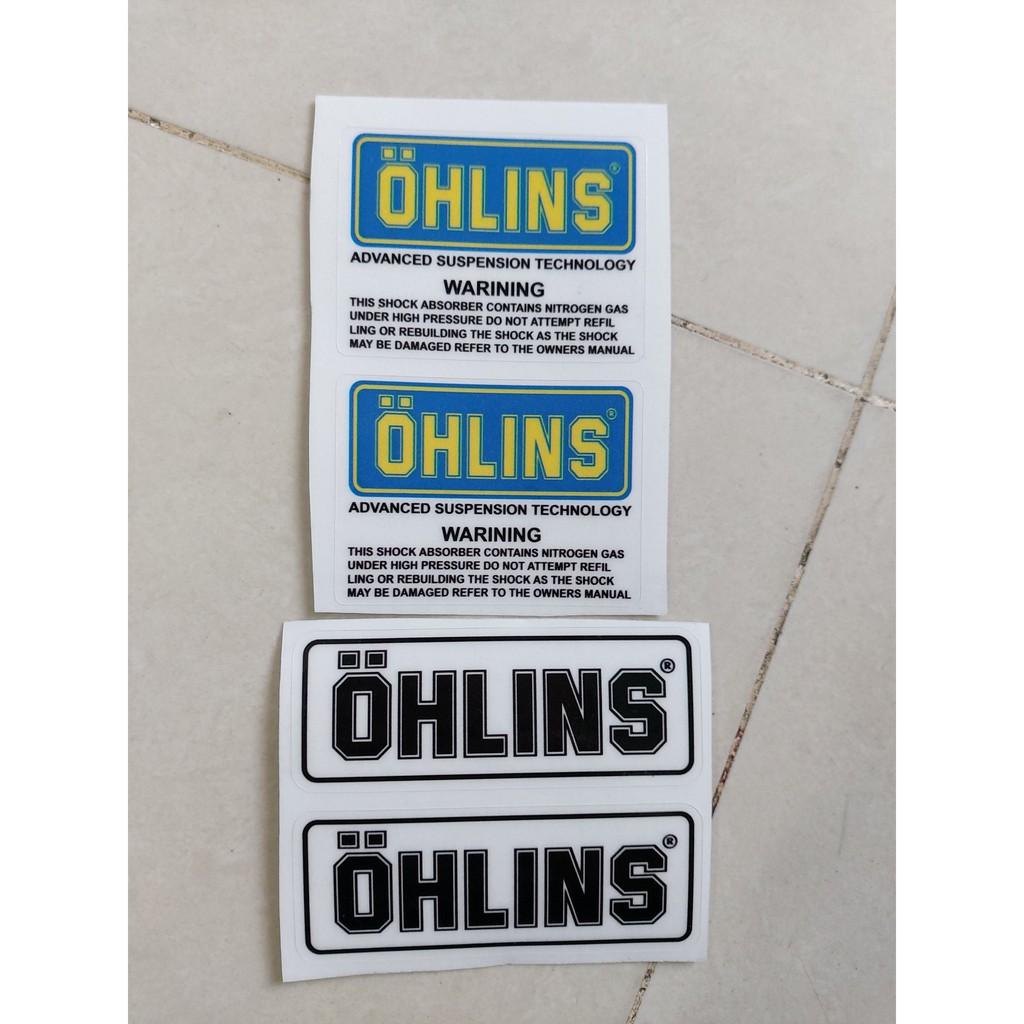 Tem ohlins in trong dán bình dầu và chân phuộc