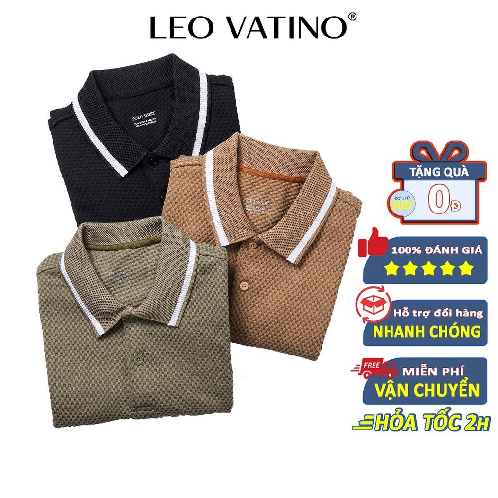 Áo polo nam vải dệt nổi 3D mẫu mới 2021 cổ dệt kim co giãn form ôm PL16 - Leo Vatino