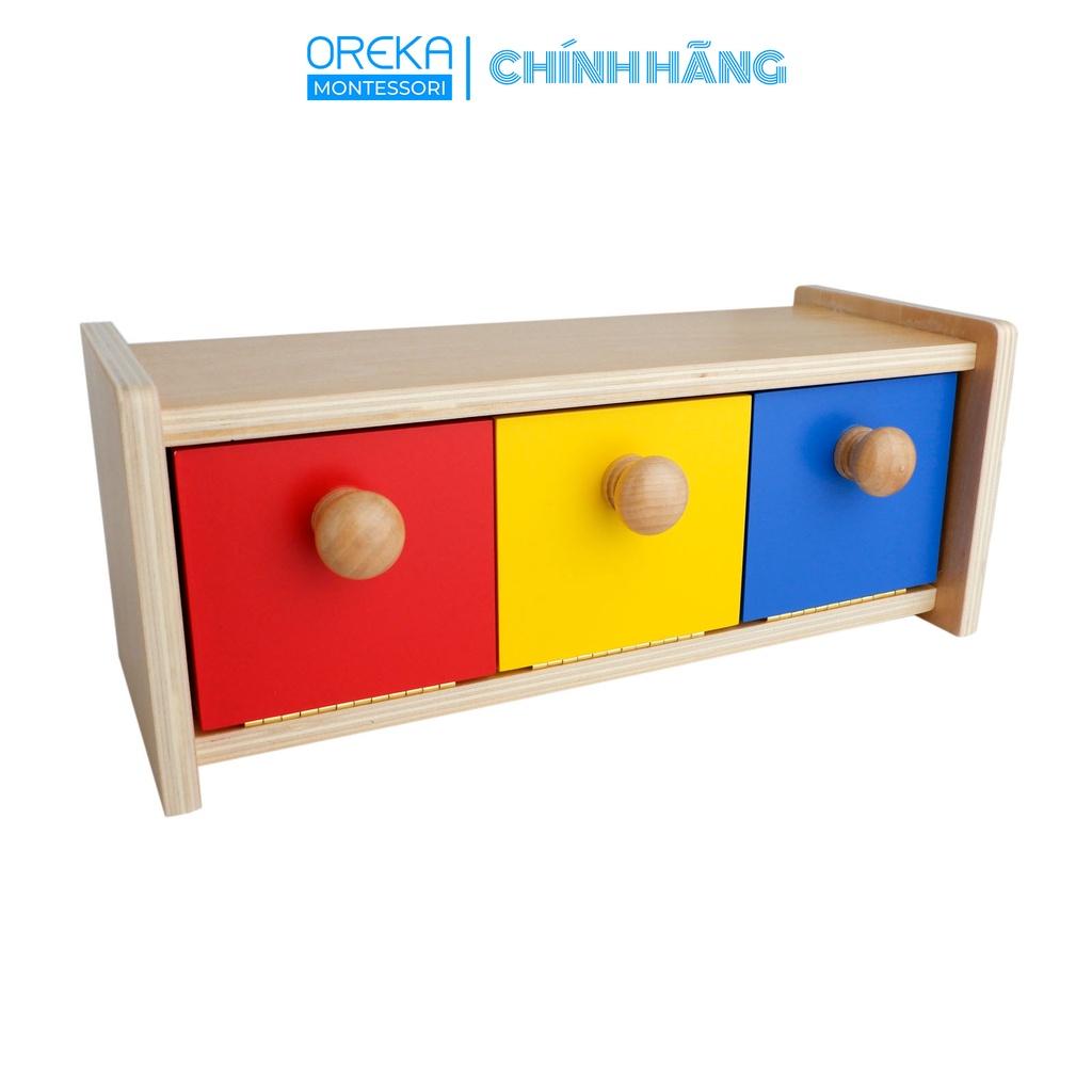 Đồ chơi trẻ em Oreka Montessori Hộp ba Ngăn kéo - 0190100