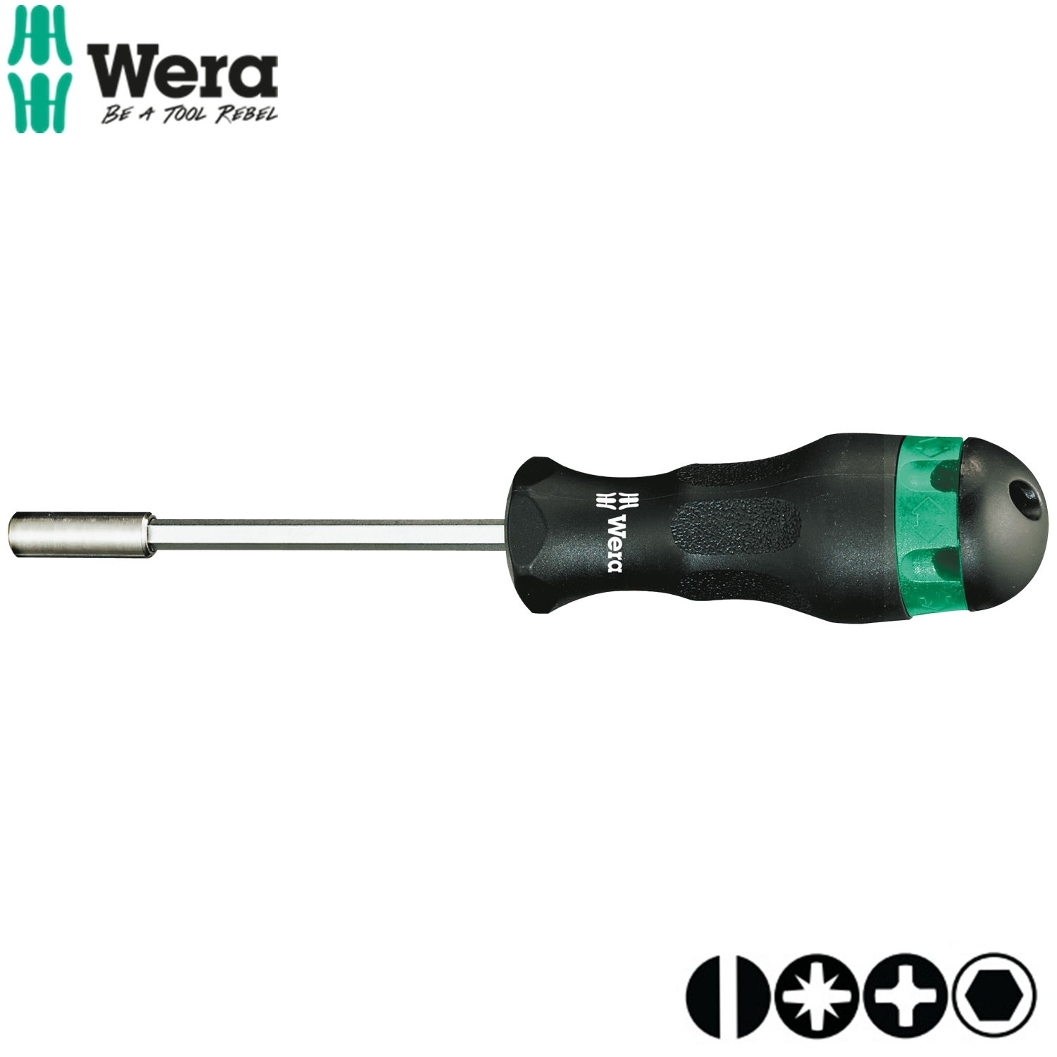 Tua vít đa năng với 6 đầu vít và cán vít từ tính 819/1/6 Combination screwdriver with strong permanent magnet and bits Wera 05051615001