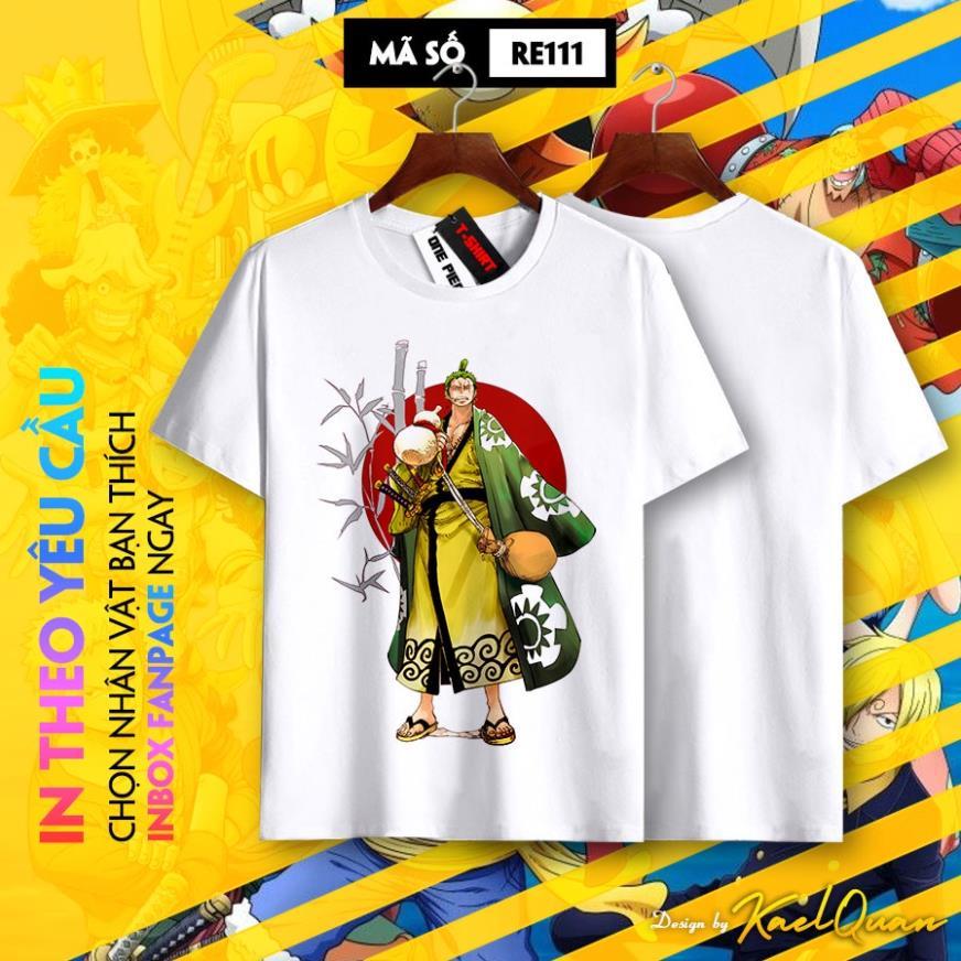 Áo Thun Phông In Hình Zoro Mũ Rơm, Áo Luffy One Piece Áo Unisex Nam Nữ Tay Ngắn Chất Mà Rẻ