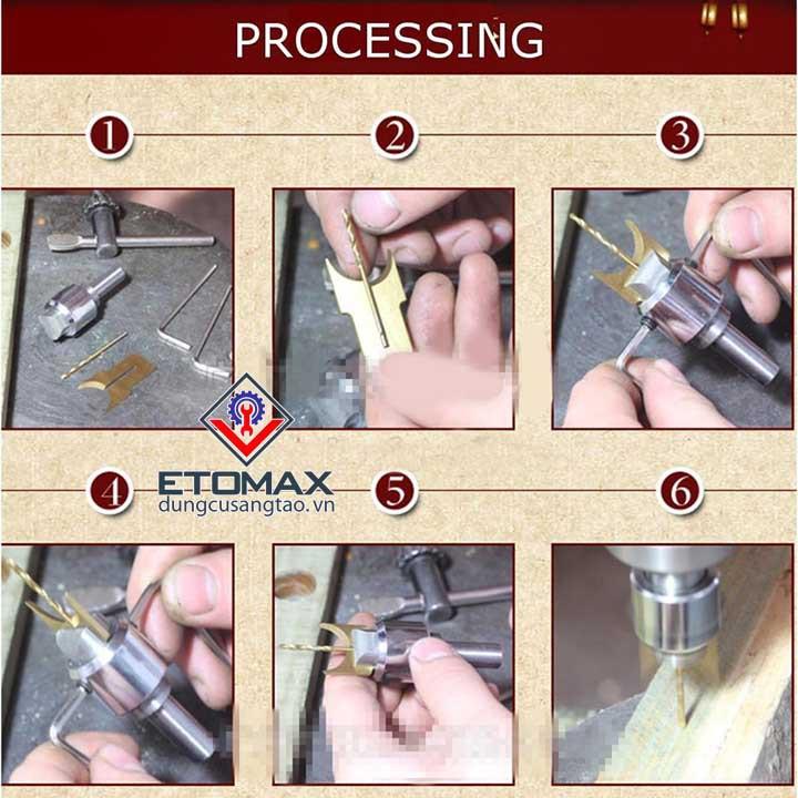 Mũi khoan tạo hạt chuỗi 8 trong 1