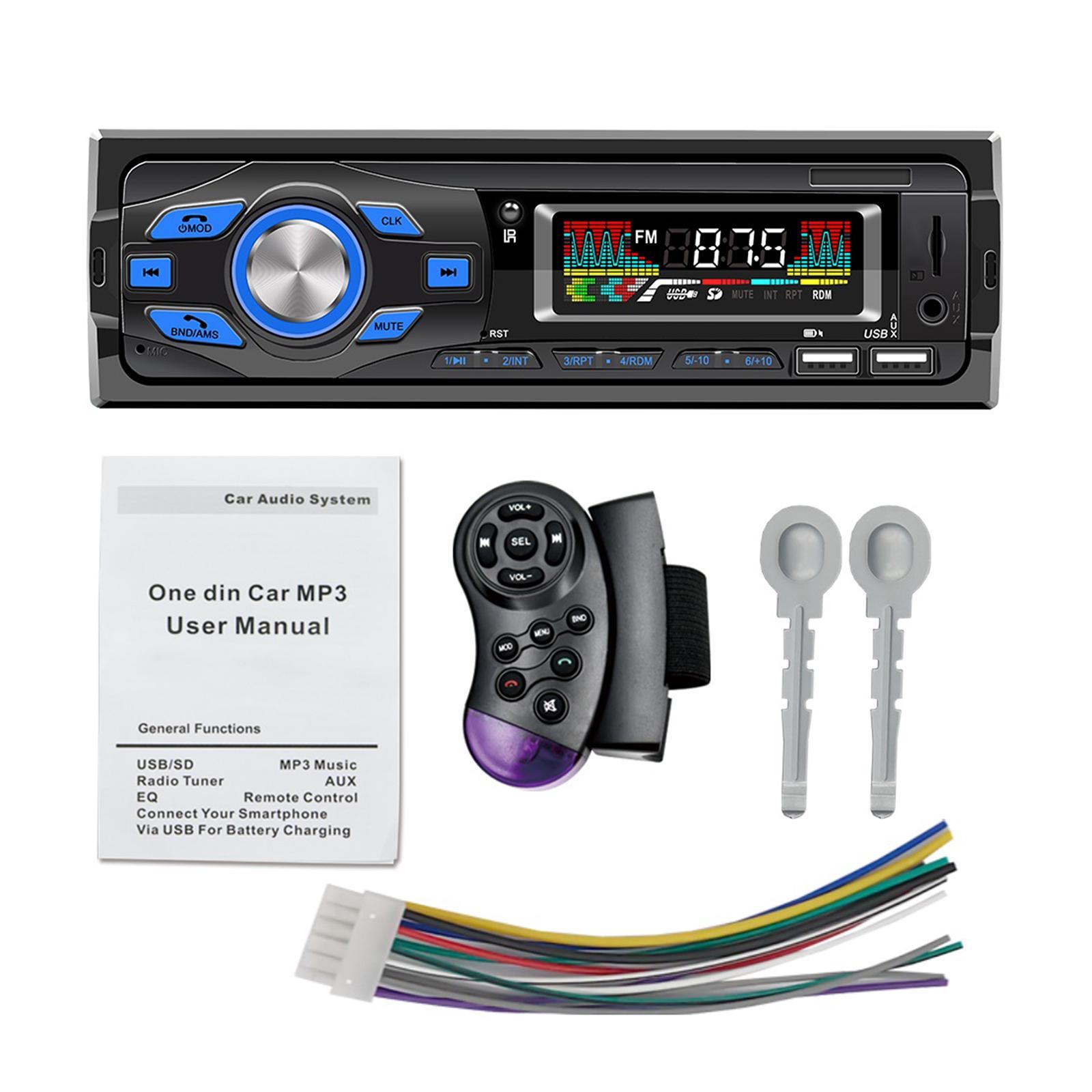 Car Stereo  1 Din   Output Receiver Hands-  for