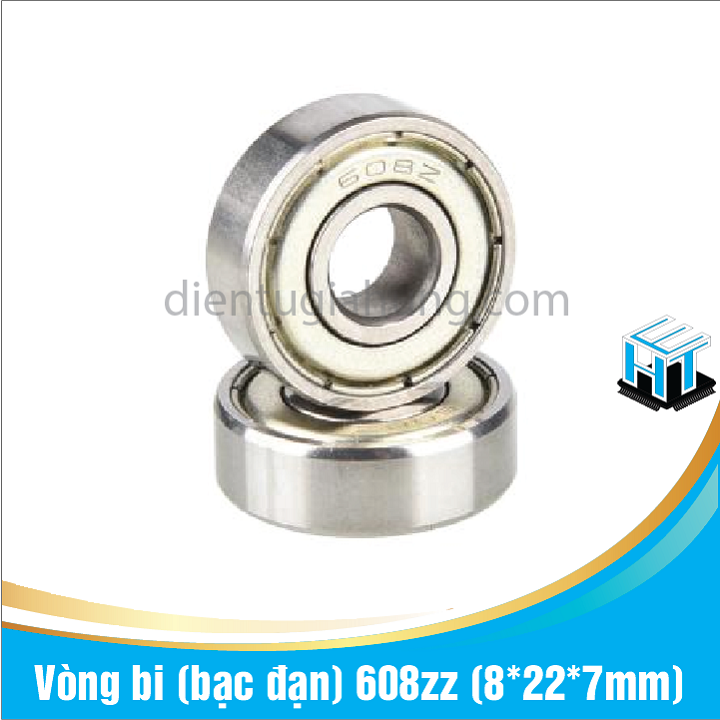 Combo 2 cái Vòng bi (bạc đạn) 608zz (8*22*7mm)