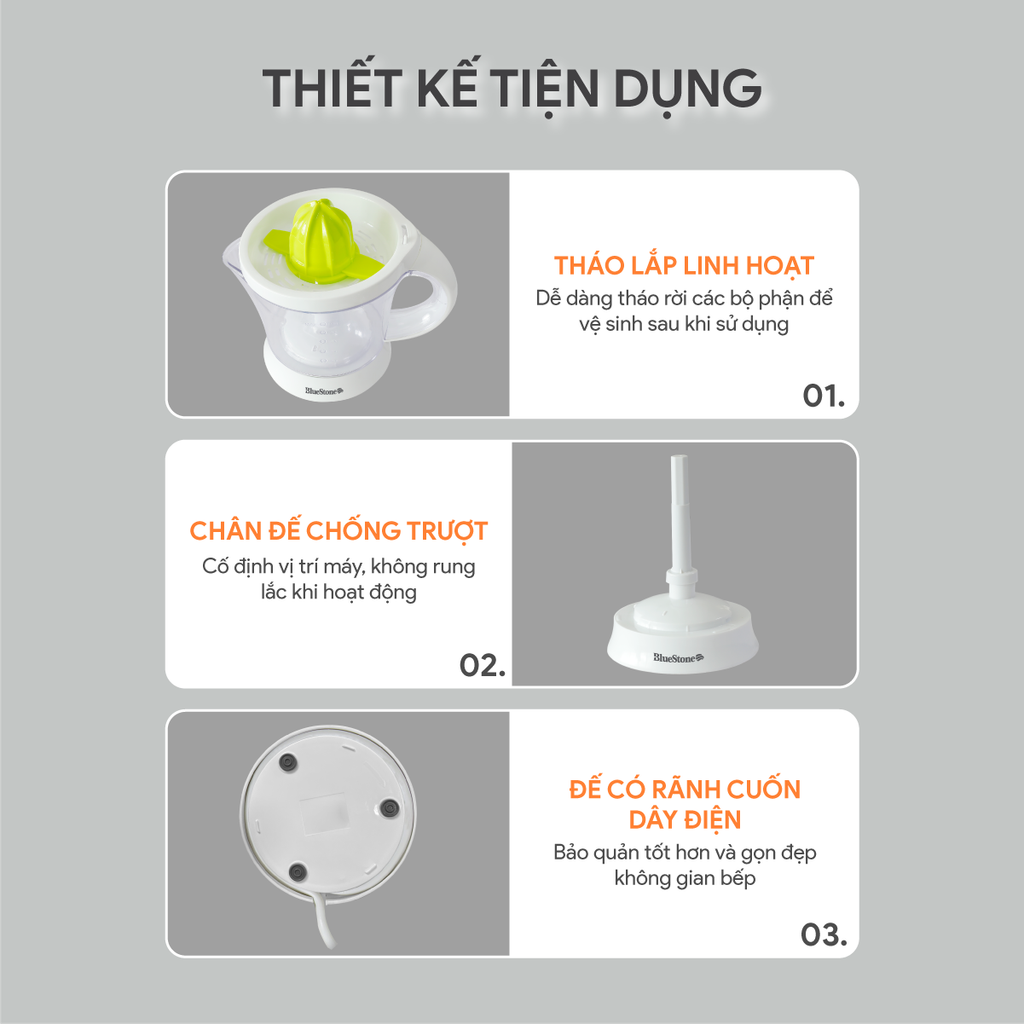 Máy Vắt Cam BlueStone CJB-1129 1 Lít 40W - Hàng chính hãng
