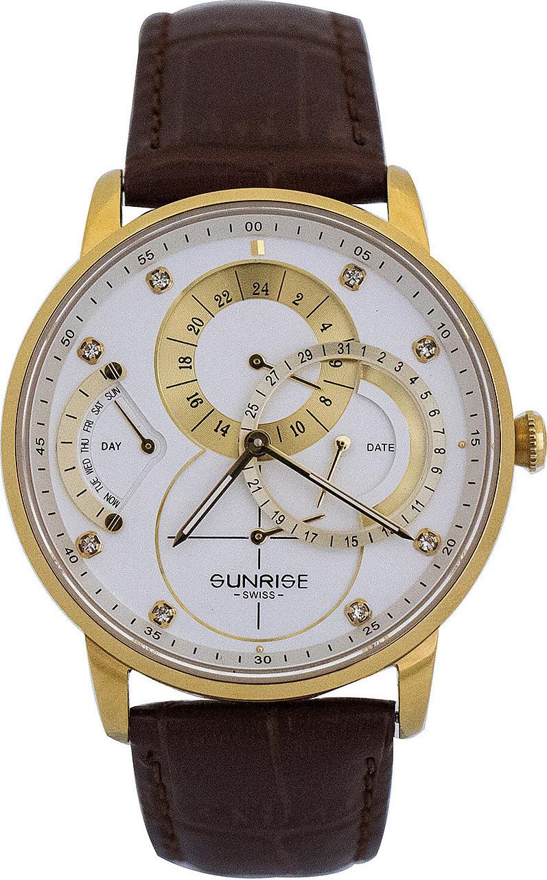 Đồng hồ nam Sunrise 1146SA-1  - Kính Sapphire, chống xước, chống nước - Dây da cao cấp
