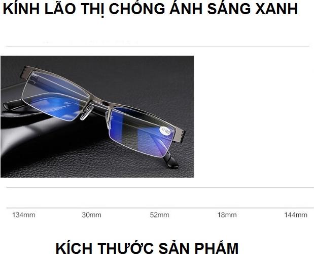 Kính lão thị viễn thị nam nữ cao cấp chống uv siêu nhẹ sẵn độ +1.00 đến +4.00 HTTPKCM100 hàng cao cấp