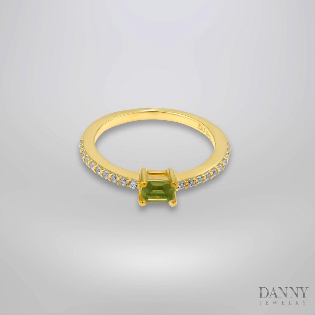 Nhẫn Nữ Danny Jewelry Bạc 925 Đá Màu Xi Vàng 18k N0029Pe/Ro