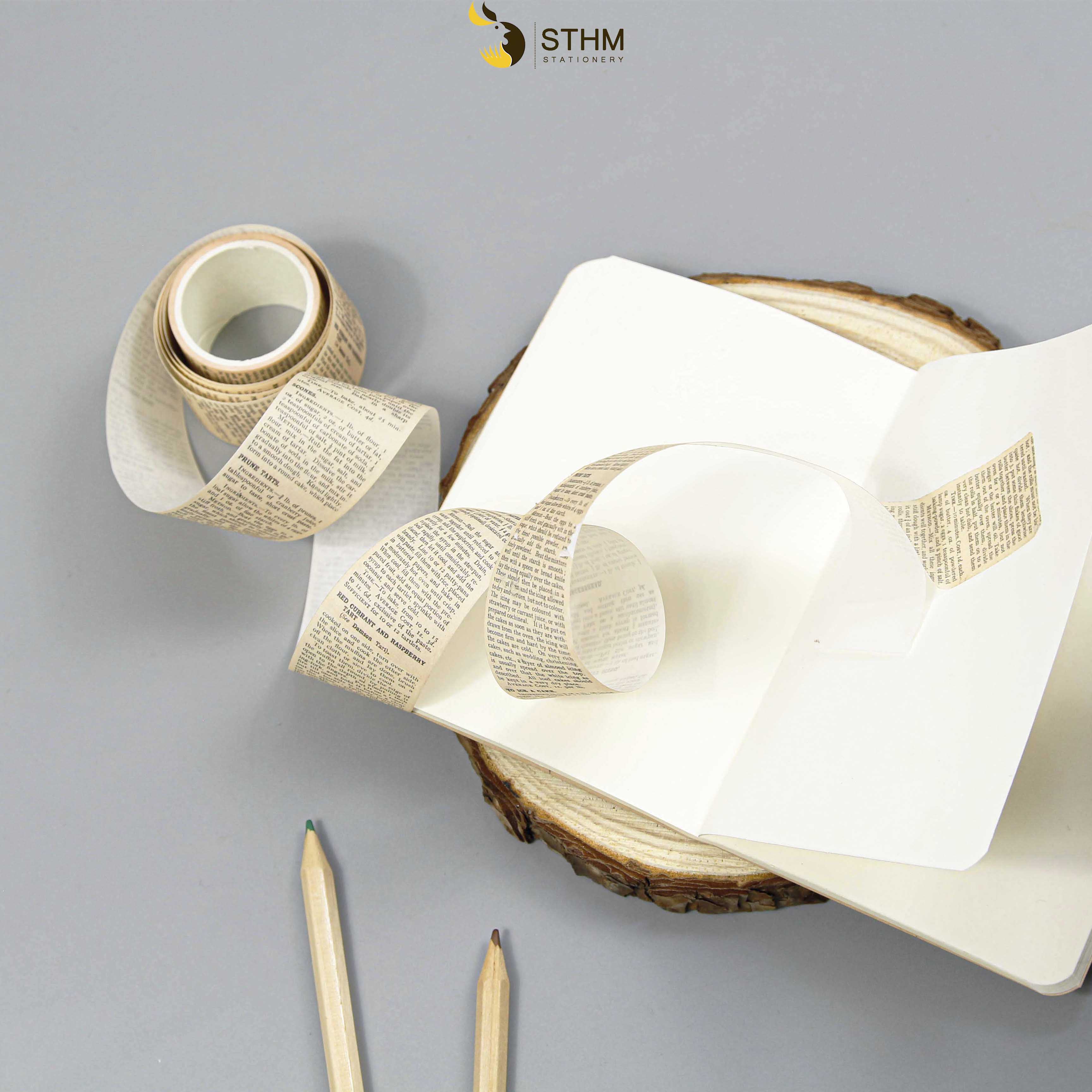 - Washitape - Băng dính trang trí sổ vintage - Lẻ cuộn